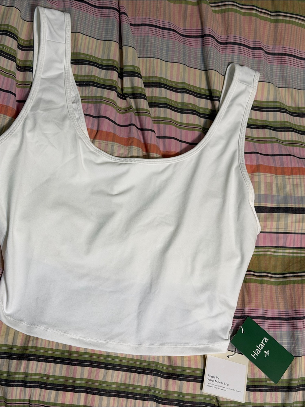 NWT Halara Crossover Crisscross Built-in Bra Cami Tank 2X, $25
